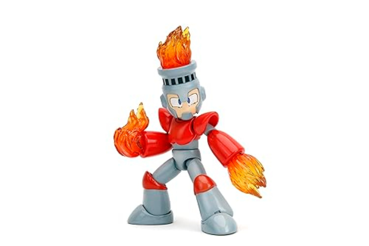 Mega Man 6" Fire Man Action Figure, Toys for Kids and Adults