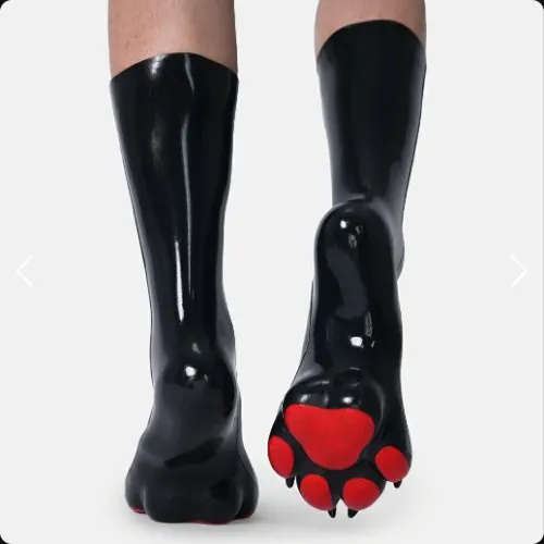 Furrjoi - Silicone Digitigrade Standable Paws-Black main body