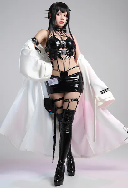 Goddess of Victory: Nikke Mihara Cosplay Costume Bra and Skirt with Panty and Belt