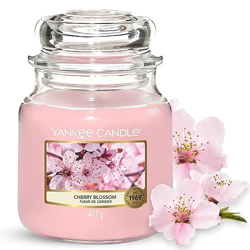 Yankee Candle Duftkerze im Glas (mittelgroß) | Cherry Blossom | Brenndauer bis zu 75 Stunden
