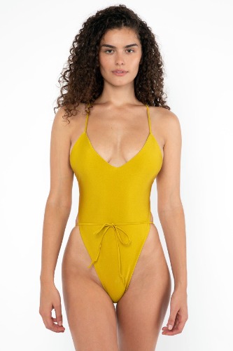Vintage High Cut One Piece | Chartreuse