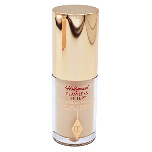 Charlotte Tilbury Mini Hollywood Flawless Filter, Travel Size, 2 Fair - Customizable Face Liquid Makeup Booster, Tinted Primer, Foundation, Highlighter, Moisturizer - 1 stück (1er Pack) - Beige