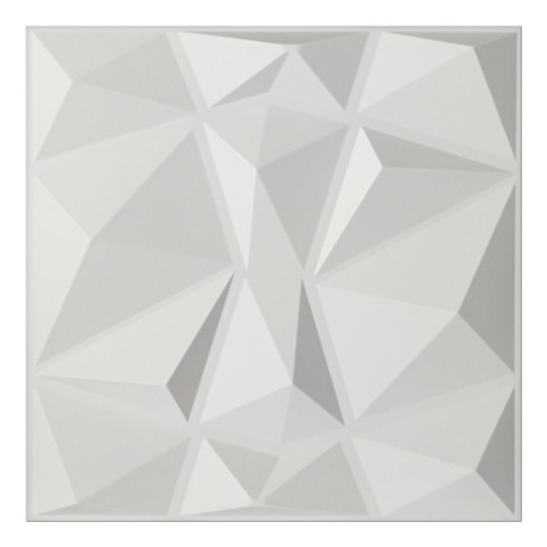 Art3d 12-pack Textures 3D White Square Wall Panels Pvc Wall Panel Cover för interiör Väggdekoration Backsplash Vattentät i Vardagsrummet, Sovrummet, Lobbyn, Kontoret, Köpcentret, 50 x 50cm