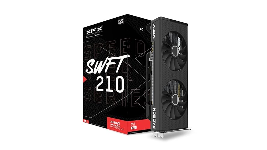 XFX Speedster SWFT210 Radeon RX 7800XT Gaming Graphics Card with 16GB GDDR6 HDMI 3xDP, AMD RDNA 3 RX-78TSWFTFA - RX 7800 XT SWFT