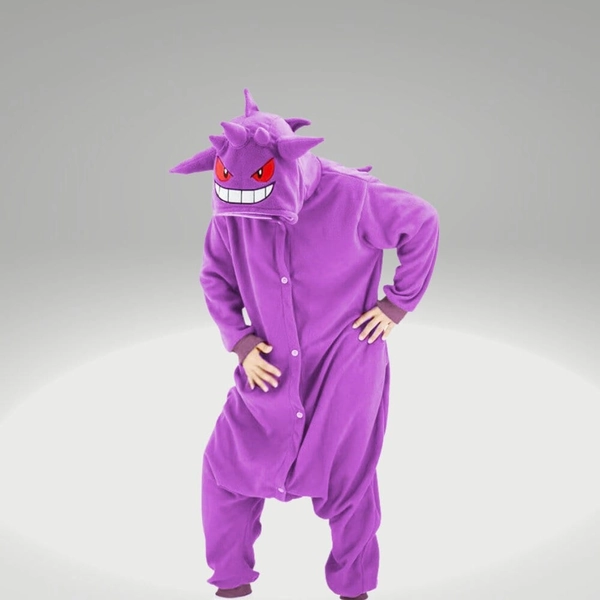 Pokemon Kigurumi: Gengar, Snorlax, JigglyPuff Cosplay - Polar Fleece Onesie - Adult Pokemon Costume