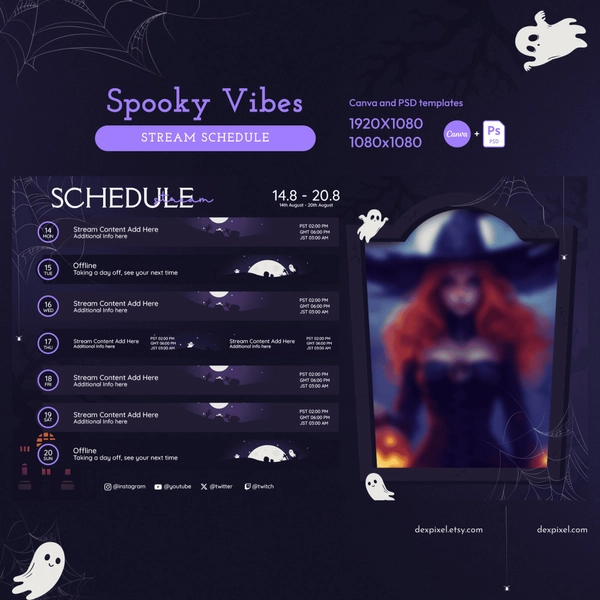 Spooky Stream Schedule