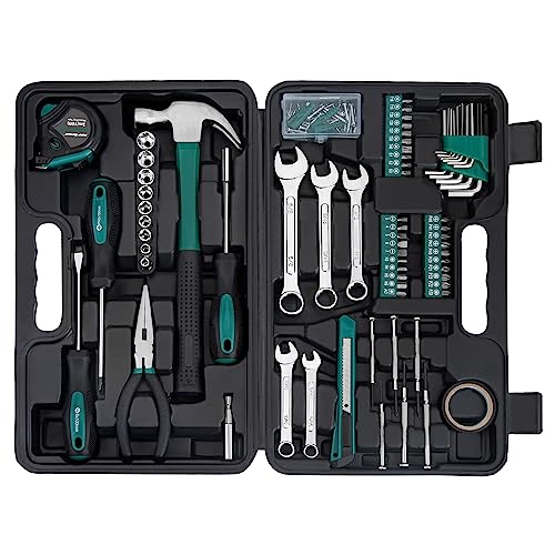 CARTMAN 148 Piece Automotive and Household Tool Set - Perfect for Car Enthusiasts and DIY Home Repairs Green - 148-Pieces - Green