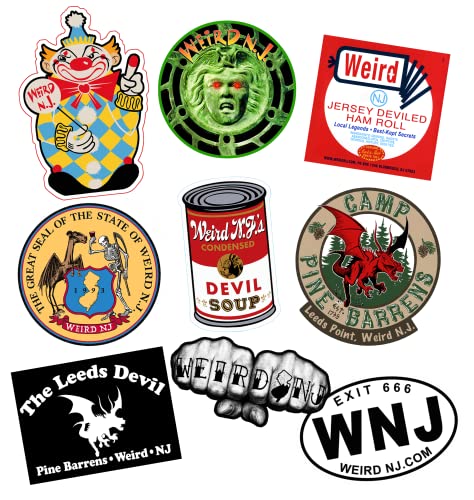 The Jersey Pride Pack: 9 Weird NJ Stickers!