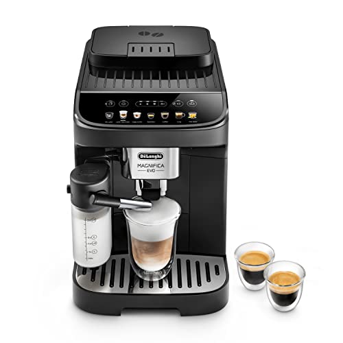 De'Longhi Magnifica Evo Machine a Café Grain ECAM292.81.B, Machine Expresso et Cappucino, 1.8L, 1450W, Noir [Exclusif Amazon] - 7 receipes