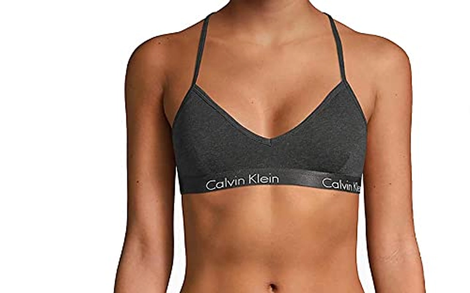 Calvin Klein Women's Motive Cotton Lightly Lined Bralette Bra