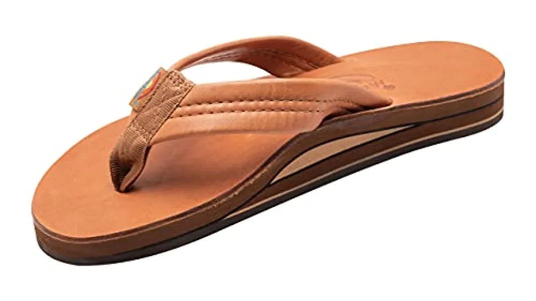 Rainbow Sandals Ladies Luxury Leather - Double Layer Arch Support with 1" Strap