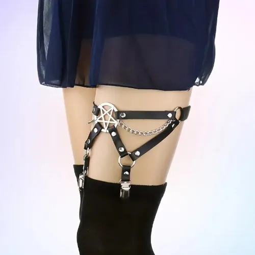 2 pentagram thigh garters