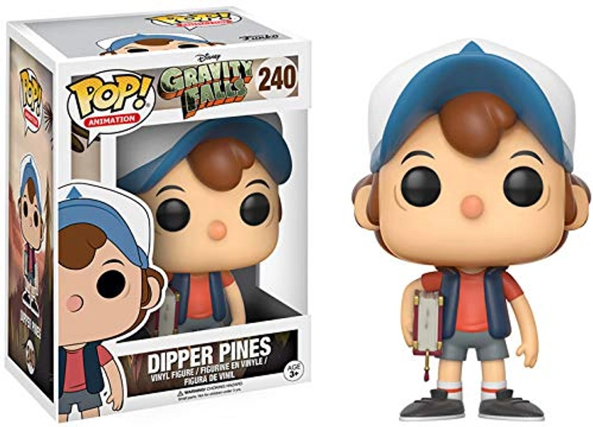 Funko Gravity Falls POP! Animation Dipper Pines Vinyl Figure #240 [Regular Version], Styles May Vary, Multicolor, Standard (12373)