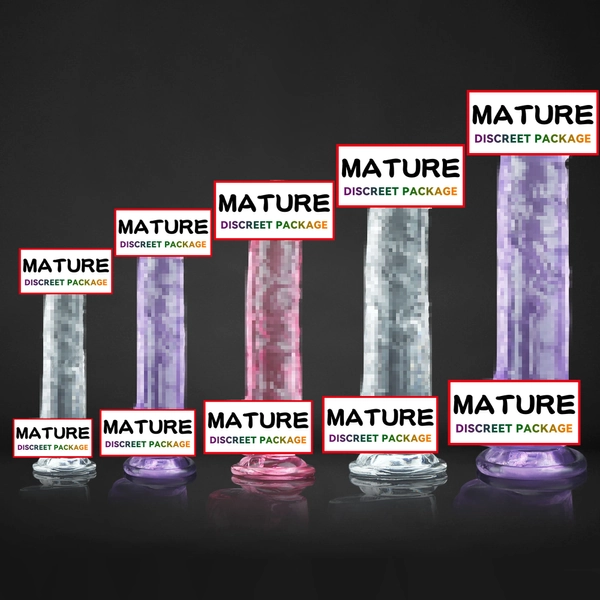 Clear Realistic Dildo, Strong Suction Cup Dildo, Transparent Jelly Dildo, Strap on Adult Sex Toy, Anal Dildo, Dildo for Women Men, mature