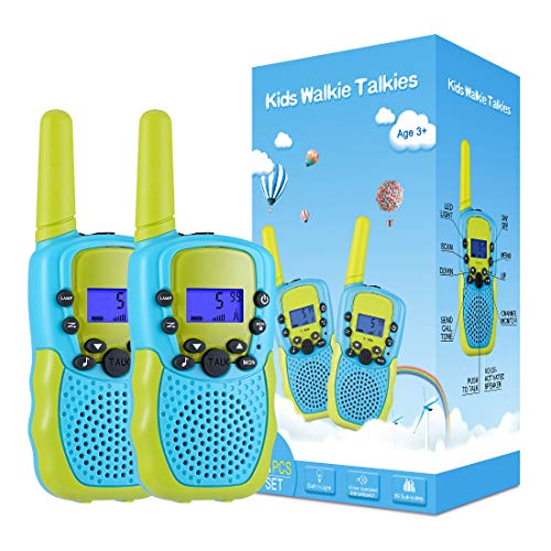 Selieve Toys for 3-12 Year Old Boys Girls, Easter Basket Stuffers, Walkie Talkies for Kids 22 Channels 2 Way Radio Toy with Backlit LCD Flashlight, 3 Miles Range for Outside, Camping, Hiking - Blue