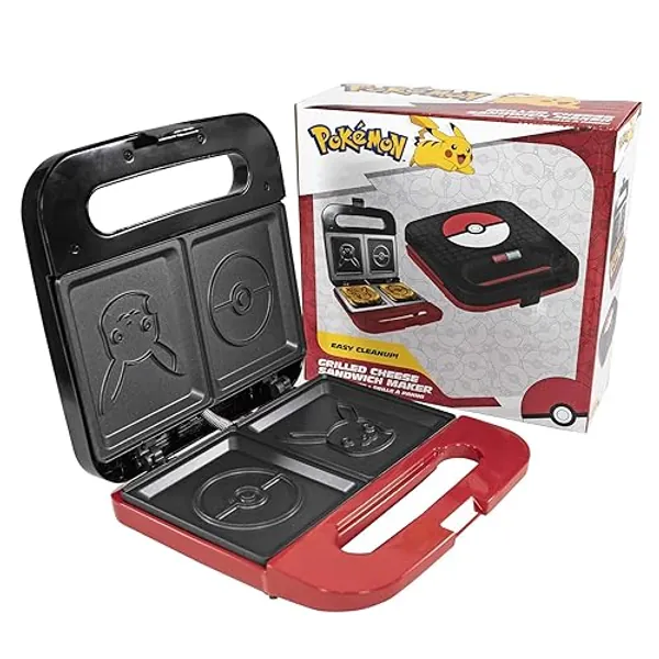 Uncanny Brands Pokemon Grilled Cheese Maker - Make Pokeball and Pikachu Sandwiches - Kitchen Appliance