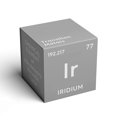 Moderock Iridium Metal Elements Periodic Table, Mirror Finished Density Cubes Collection, Purity 99.95%, Weight 21.5g/0.75Oz (Ir Cubic 10mm/0.39") - Ir