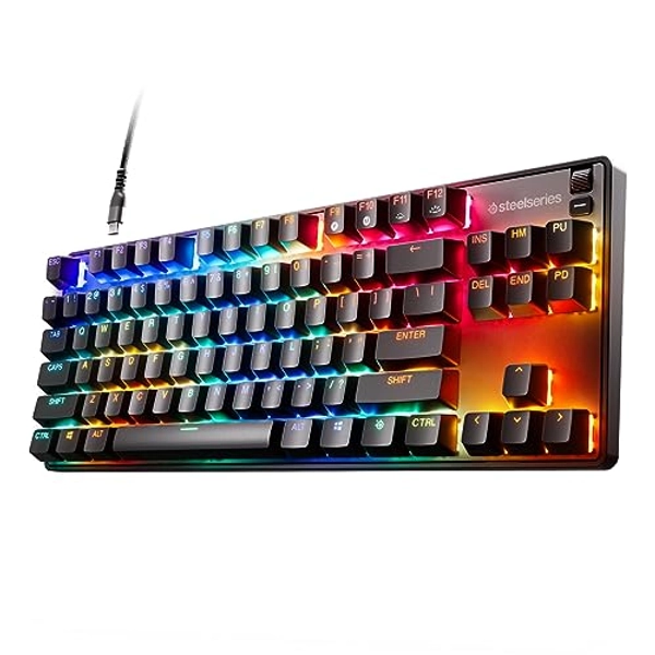 SteelSeries New Apex 9 TKL – HotSwap Optical Mini Keyboard – TKL Esports Design – Optical Switches – RGB Customization – Aluminum Alloy Frame – Double Shot PBT Keycaps
