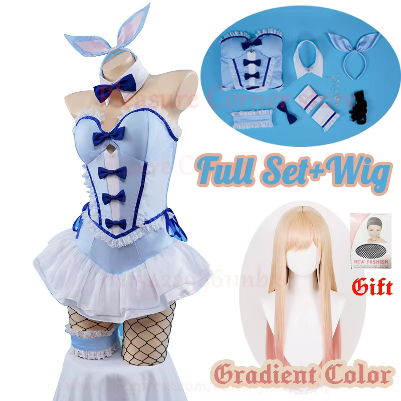 2023 Nieuwe Kitagawa Marin Blauw Bunny Meisje Mijn Jurk-Up Lieveling Marin Kitagawa Bunny Girl Cosplay Kostuums Rollenspel cosplay Outfit - AliExpress 200000532