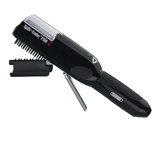 Split-Ender Pro 2 - The Original Cordless Split End Hair Trimmer Automatic Rechargeable Home Tool Hair Clipper 2-in-1 for Dry Damaged Splitting Broken Brittle Straight Curly Frizzy Beauty - Black - Black