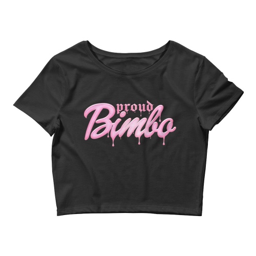 Proud Bimbo Belly Shirt | Black / M/L