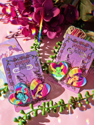 **SINGLES** Spooky Lisa Babe Earrings | SINGLE Lily Munster