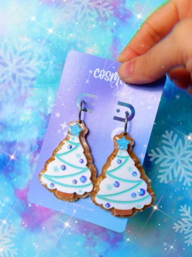 Christmas Tree Sugar Cookie Earrings | Mismatched
