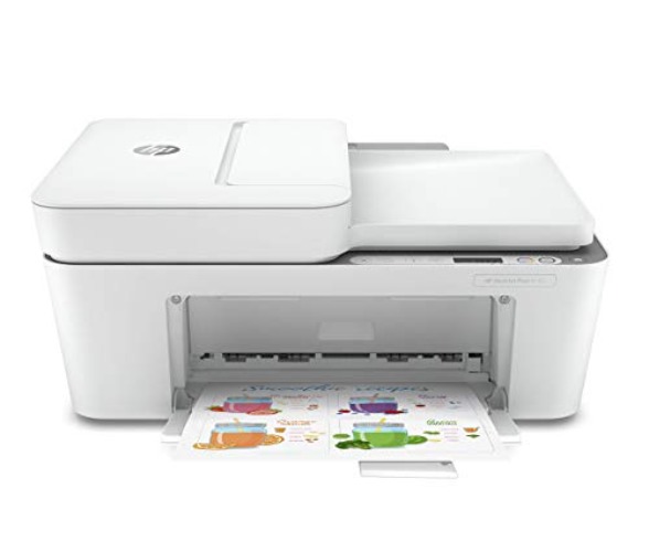HP DeskJet Plus 4155 Wireless All-in-One Printer - Compact Inkjet Printer with Mobile Printing, Scanner, Copier, Bluetooth, Home Office & WiFi Compatible - 3XV13A (Renewed) - DeskJet Plus 4155