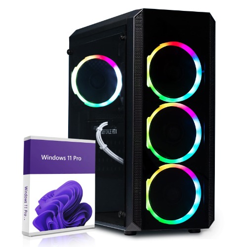 Greed® MK2+ High End Gaming PC - AMD Ryzen 7 5700X + Nvidia Geforce RTX 4070 12 GB - ultrasnelle RGB computer + 4K raytracing computer met 4,6 GHz - 32 GB DDR4 RAM - 1 TB SSD - WLAN + W11 Pro - Mk2 Pro | AMD € 1.309,90