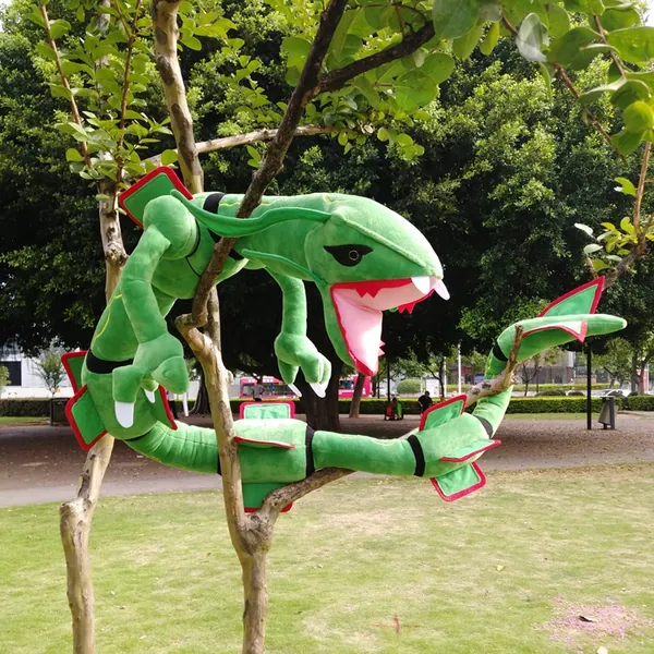 78in Rayquaza Plush Toy Legendary Dragon Posable Plushie with Joints