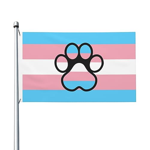 Transgender Furry Paw Pride flag Flag 3X5 Ft Double Sided Polyester Banner Vivid Color and Fade Resistant for Outdoor Yard Lawn9