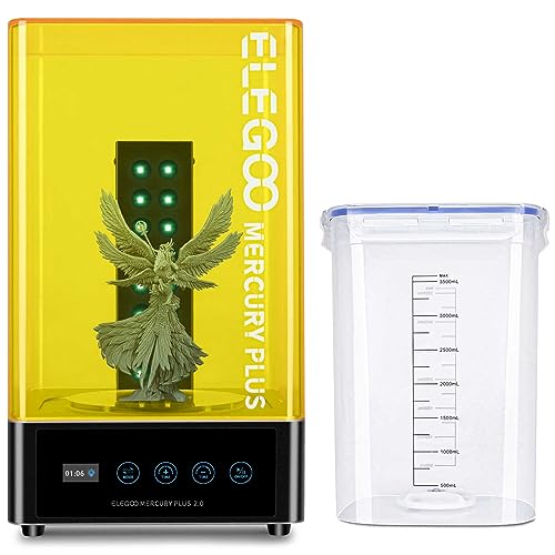 ELEGOO Mercury Plus 2.0 3D Printing Wash and Cure Station V2 for Mars Photon S Photon Mono LCD SLA DLP 3D Printer Models - Mercury Plus V2.0-Small