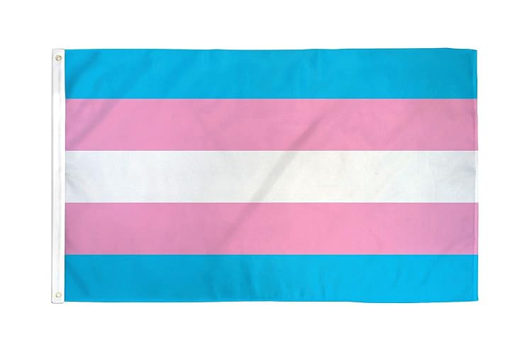 AZ FLAG - Transgender Flag - 3x5 Ft - Light Polyester Rainbow Banner with Two Brass Eyelets - Fade Resistant - Vivid Colors - 3' x 5' Feet - 150x90 Cm