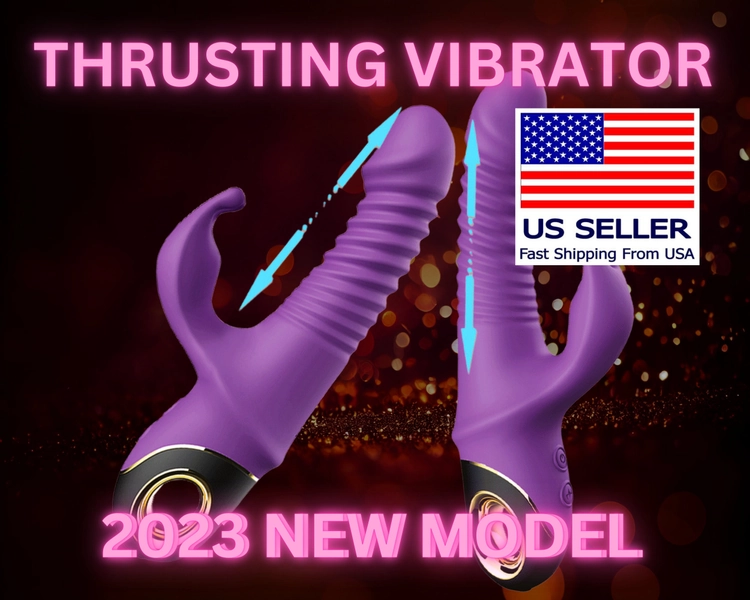 Thrusting Vibrators, Thrusting Vibrator, Double Penetration, Double Side, G-spot, Sex Toys, Erotic Gift for Her & Him, Female Vagina G-spot