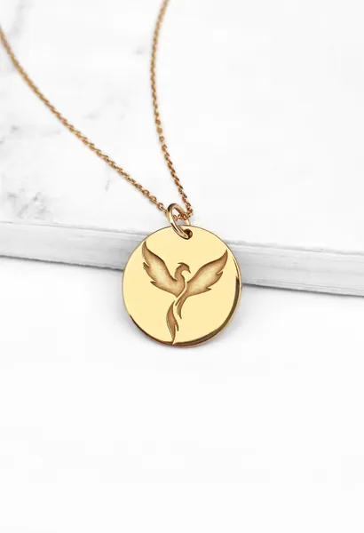 Gold Necklace "Phoenix"