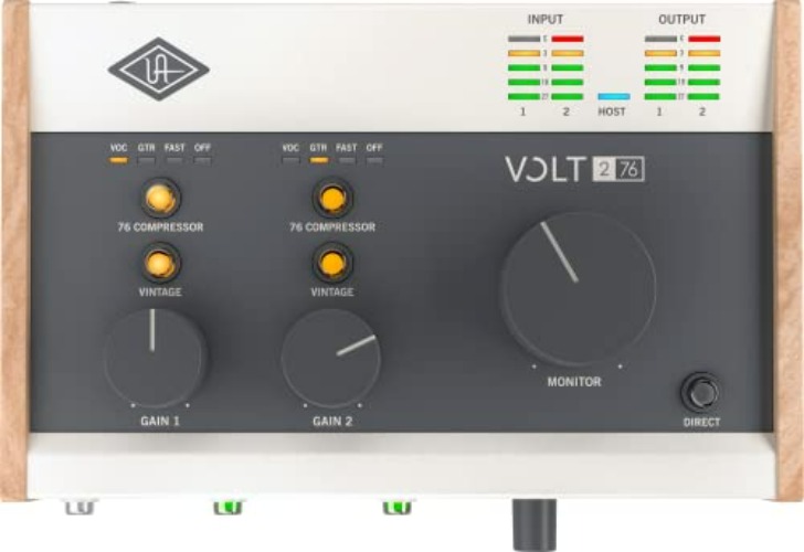 UA Volt 276 USB Audio Interface for recording, podcasting, and streaming with essential audio software, including $400 in UAD plug-ins - 2-in/2-out with 76 Compressor - Audio Interface