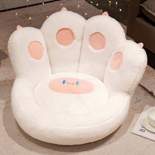 Bear Paw Cushion (3 COLORS, 2 SIZES) - White / 18" / 45 cm