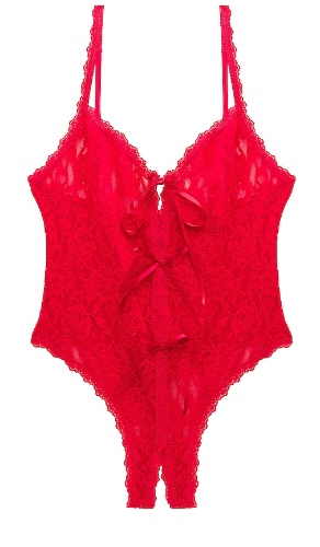 Racy Signature Lace Open Teddy