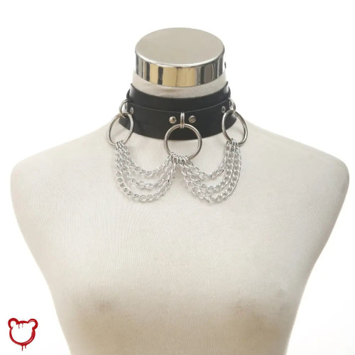 "Perilous Gothic Chain Collar Ring"