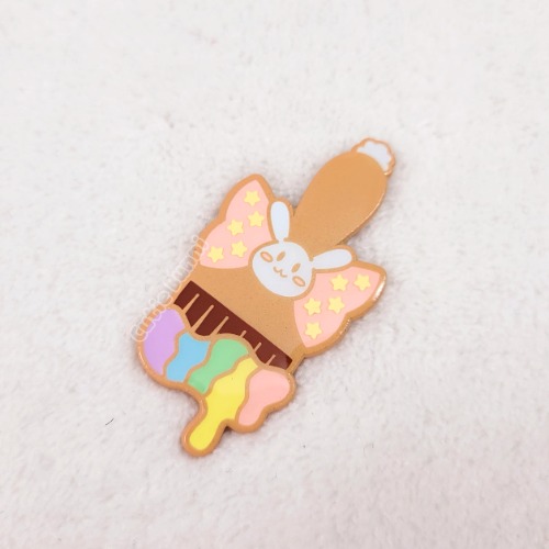 Bunny Paint Brush Enamel Pin