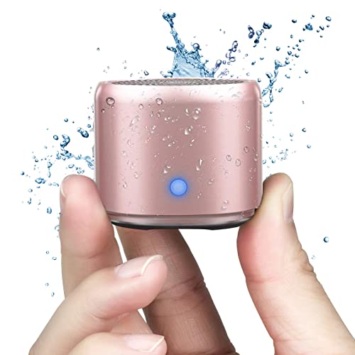 EWA A106 Portable Mini Bluetooth Speaker, Enhanced Bass and High Definition Sound, Portable Design, for iPhone, iPad,Nexus,Laptops and More (Rosegold) - Rose Gold