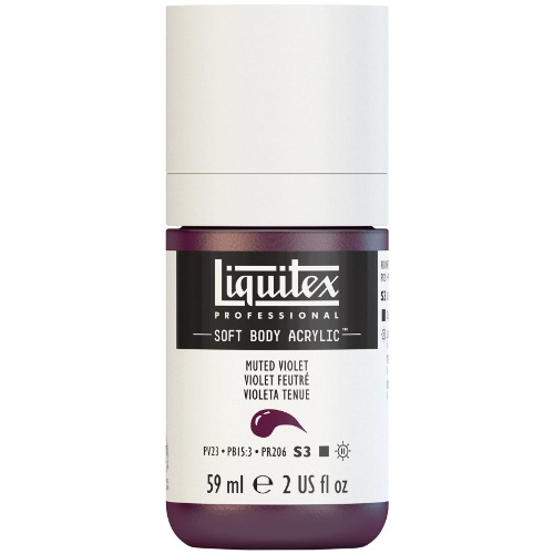 Liquitex Professional Soft Body Acrylic Paint, 59ml (2-oz) Bottle, Muted Violet - 2 Fl Oz (Pack of 1) Muted Violet