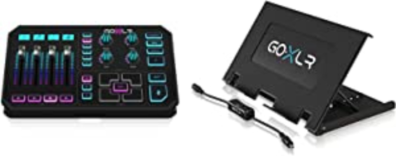 TC Helicon GoXLR Revolutionary Online Broadcaster Platform & TC Helicon GoXLR DESK STAND All-Metal Adjustable Desk Stand for GoXLR