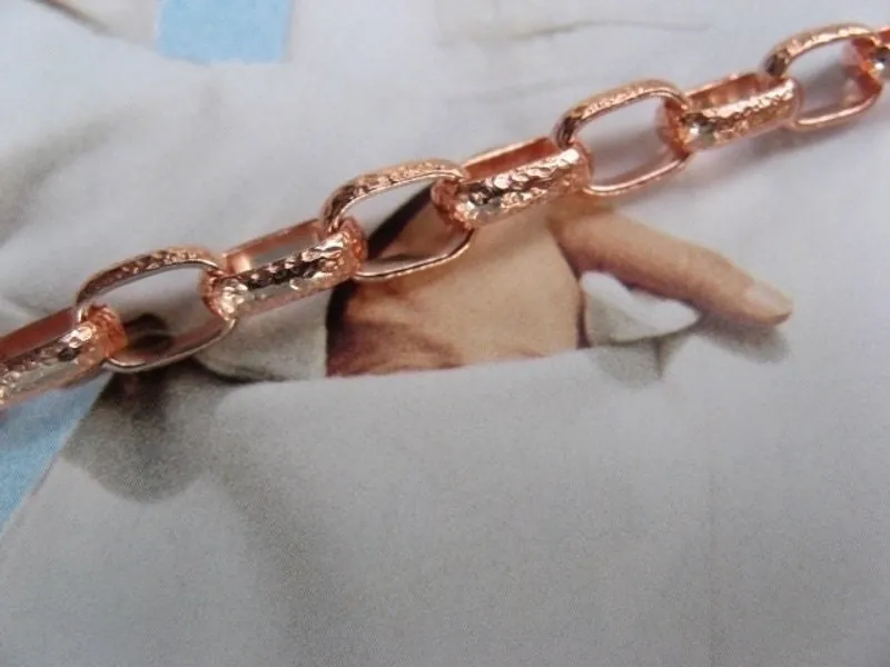 3/16 of an inch wide - Ladies Solid Copper Bracelet #CB724G - Available in 6 1/2 to 8 1/2 inch lengths.