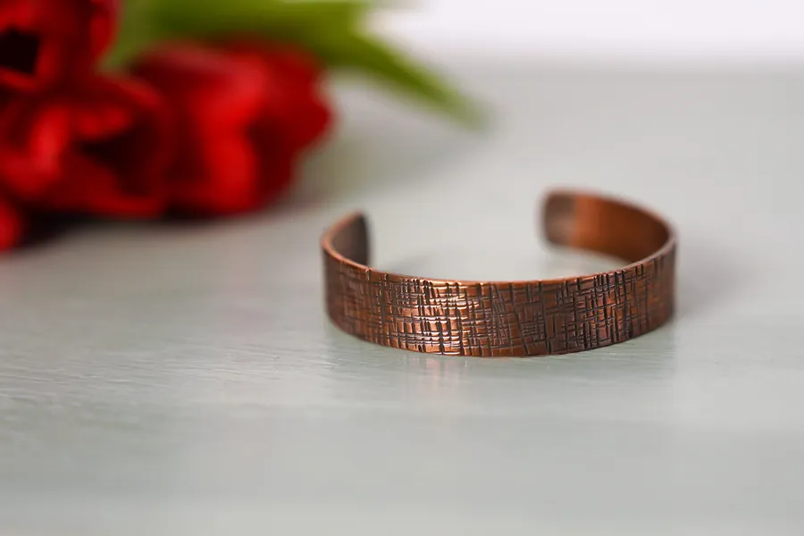 Gift for him, present for her, original cuff bracelet, anniversary present, copper anniversary handmade gift
