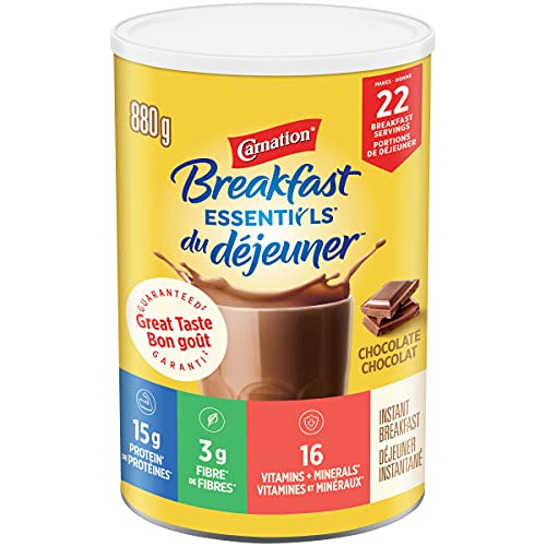 CARNATION BREAKFAST ESSENTIALS Chocolate Instant Powder Drink Mix 880 g Canister (Packaging May Vary) - Chocolate - Chocolate, Powder Drink Mix, 880g Canister