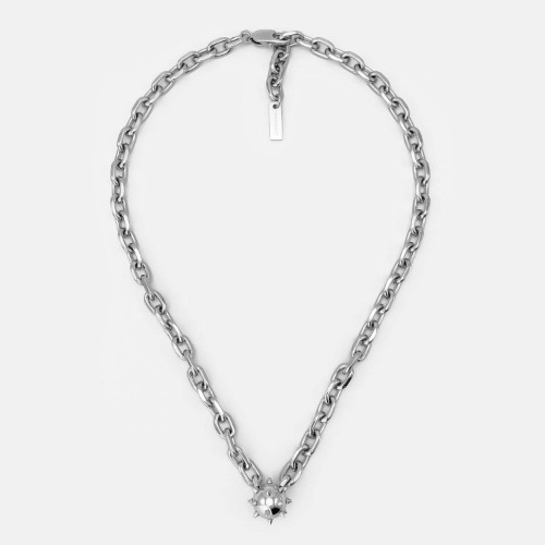SPIKE BALL NECKLACE | SILVER