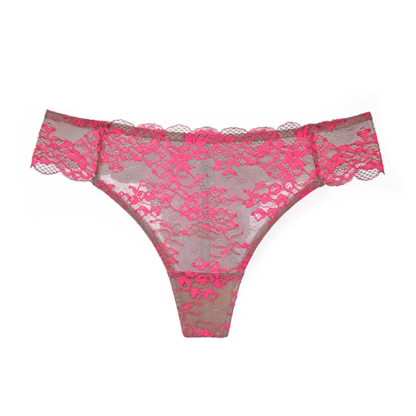 Wild lace thong - XXL / neon pink