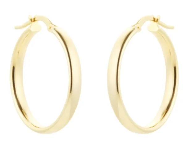 14ct Gold Hoop Earrings 20 mm