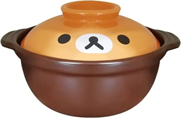 Amazon.com: Korean Premium Cartoon Pattern Ceramic Brown Casserole Clay Pot with Lid,For Cooking Hot Pot Dolsot Bibimbap and Soup (9in,64oz): Home & Kitchen
